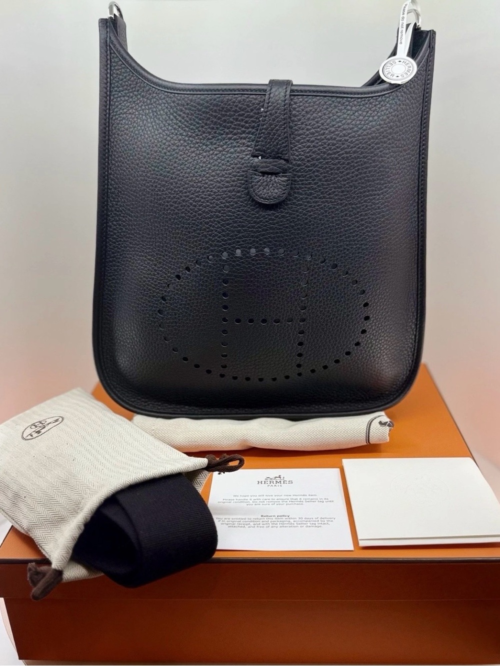 Brand New Hermes Evelyne III PM 29 Noir Clemence Leather - Highly Sought After